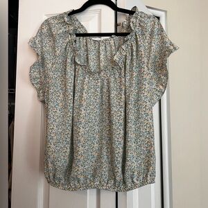 Sienna Sky Floral Top - Green and Yellow